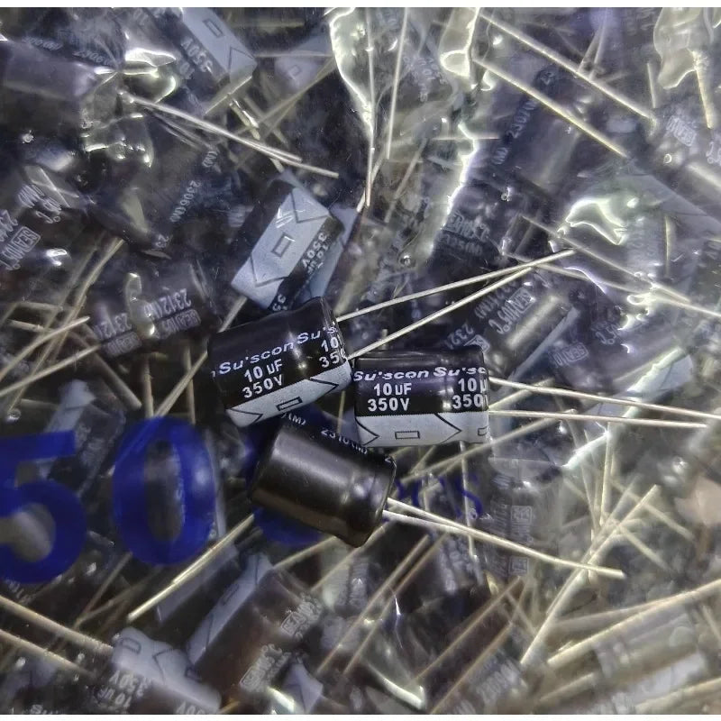 10Pcs/100Pcs 350V10uF Black Series 10X12mm 105° High Quality Electrolytic Capacitors