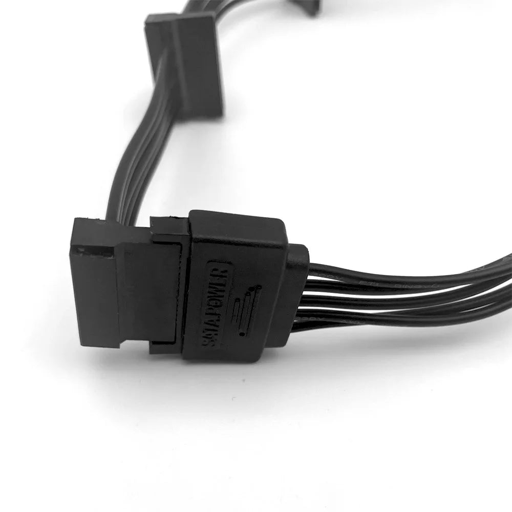 15Pin SATA/4PIN Power Supply Splitter Cable Hard Drive 1 Male To 5 Female Extension Power Cord for DIY PC Sever