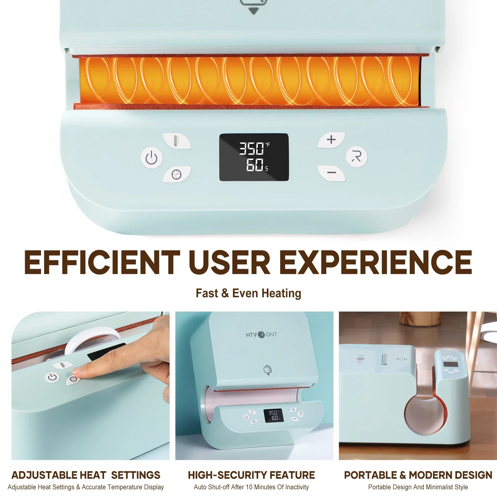 HTVRONT Auto Tumbler Heat Press Machine - Mug Heat Press Heat Up Fast & Even, Professional Tumbler Press High-Security