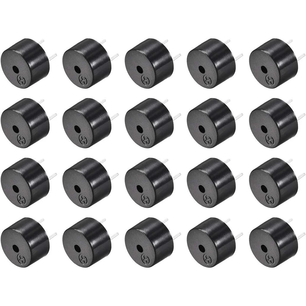 10PCS 12085 Passive Buzzer 12MM*8.5MM 42R Resistance 3V 5V 9V 12V in Common Use Mini Piezo Buzzers Kit, for Arduino