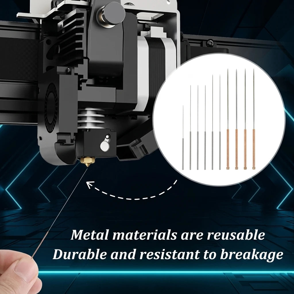 3D Printer Tools Stainless Steel Nozzle Cleaning Needles E3D V6 Nozzle MK8 Nozzle Drills Needle For 3D Printer Ender 3 V2 Parts