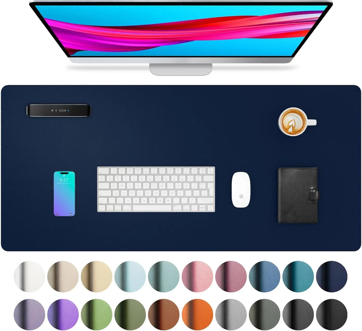 Mouse Pad Large Office Desk Mat ,Waterproof PU Leather Desktop Keyboard Desk Pad Gaming Mousepad Desk Writing Pad for home