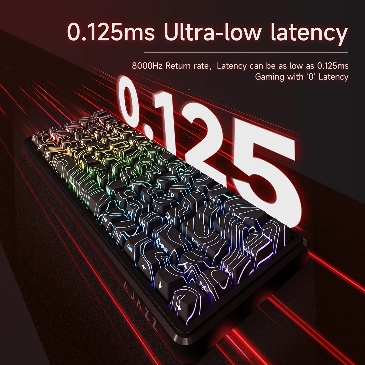 AJAZZ AK680 MAX Magnetic Axis Gaming Mechanical Keyboard 0.02mm accuracy 0.125ms ultra-low latency | 8K return rate 32K scan rate 8KHz return Quick triggering/resetting of aluminum alloy positioning plate with precision adjus