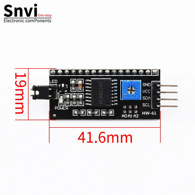 Snvi LCD1602 1602A LCD Display Module 16x2 Character Blue Yellow Green Gray Screen PCF8574 I2C IIC Interface 5V for Arduino