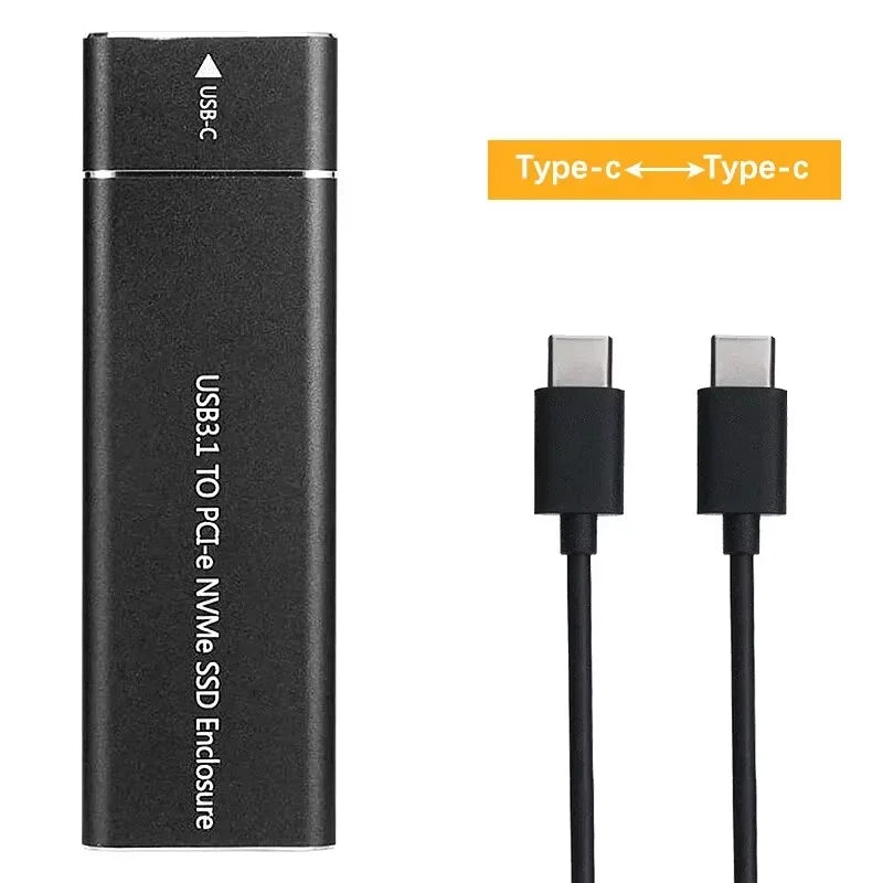 USB3.1 M.2 NVME SSD Enclosure Mobile Case Supports NVME Protocol To Type-C Solid Metal External Hard Disk Case Laptop Phone SSD