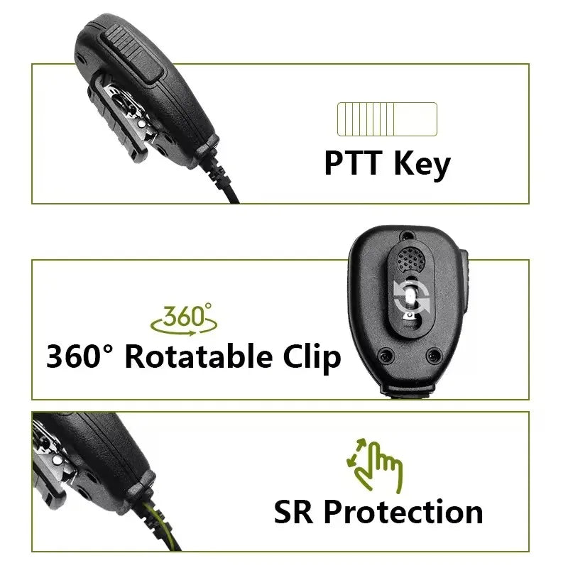Baofeng Shoulder Speaker Mic Microphone for Baofeng Walkie Talkie UV 5R 82 888S UV S9 PLUS UV 13 16 Pro Quansheng UV K5 5R Plus