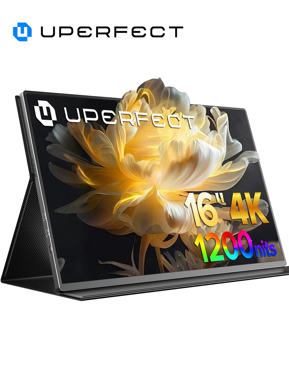UPERFECT 4K Portable Dispaly 1200Nits Ultra Bright 16'' 16:10 Laptop Monitor Fast IPS Matte Screen with USB-C HDMI HDR FreeSync