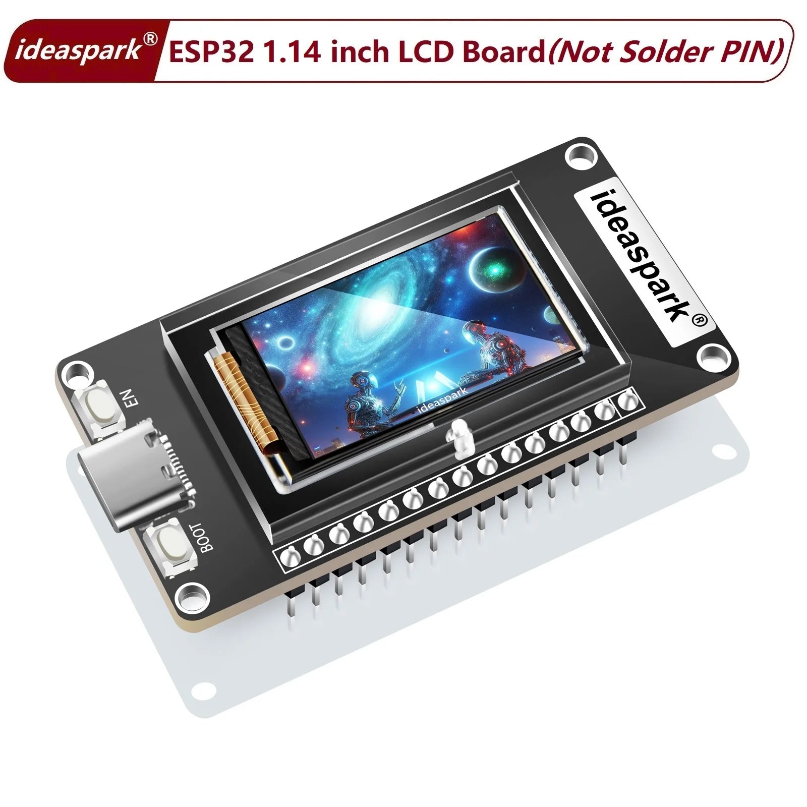 ideaspark® ESP32 Development Board 1.14 in ST7789 135x240 TFT LCD Display,WiFi+BL Module,CH340,Type-C for Arduino Micropython