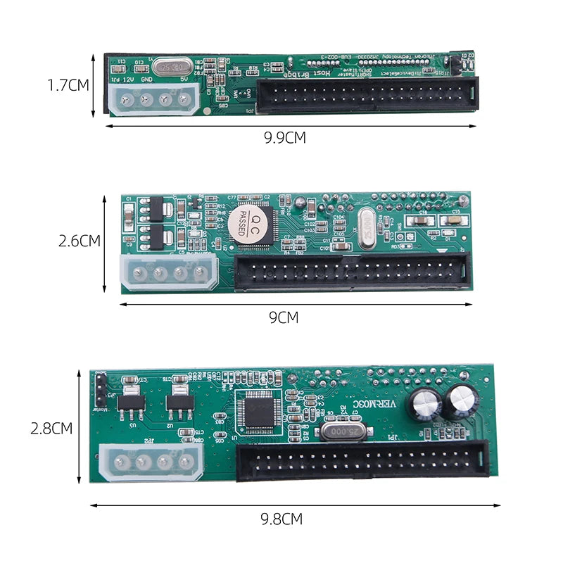 SATA to PATA Connector Riser Board 2.5" / 3.5" Serial ATA SATA HDD to PATA IDE 39/40Pin Converter 4Pin Power SATA to IDE Adapter
