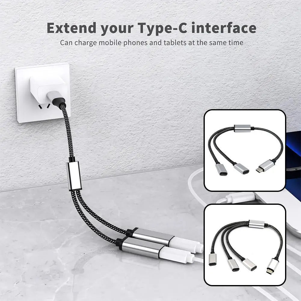Type C Hub 3-port One To Two Type C Interface Type C Splitter