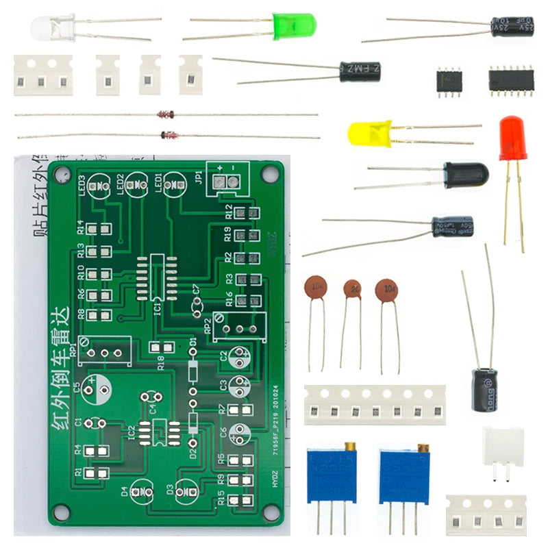 Infrared Reversing Radar DIY Kit Electronic Production Range Sensing Reminder Obstacle Avoidance Sensor Student Training