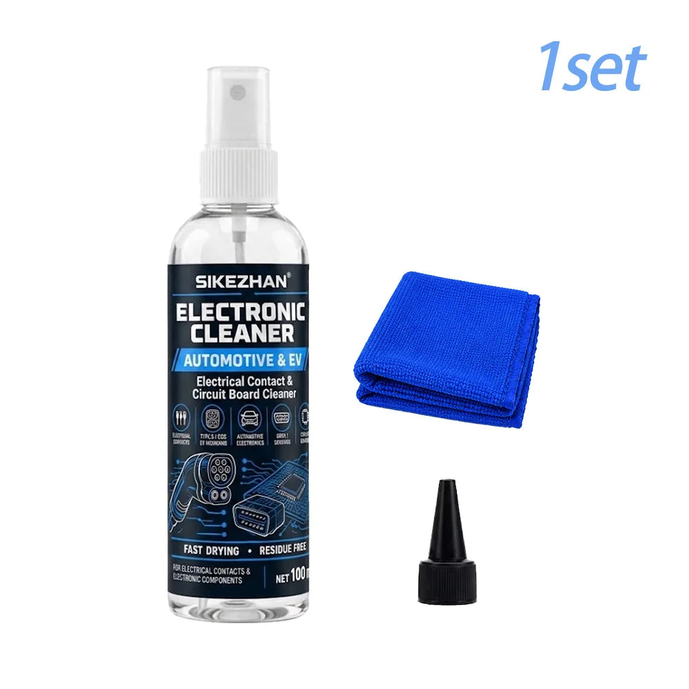 Electronic Cleaner Spray for Automotive EV Car Charging Gun Electrical Contact Circuit Board Plug Fast Dry Clean with Towel Kits