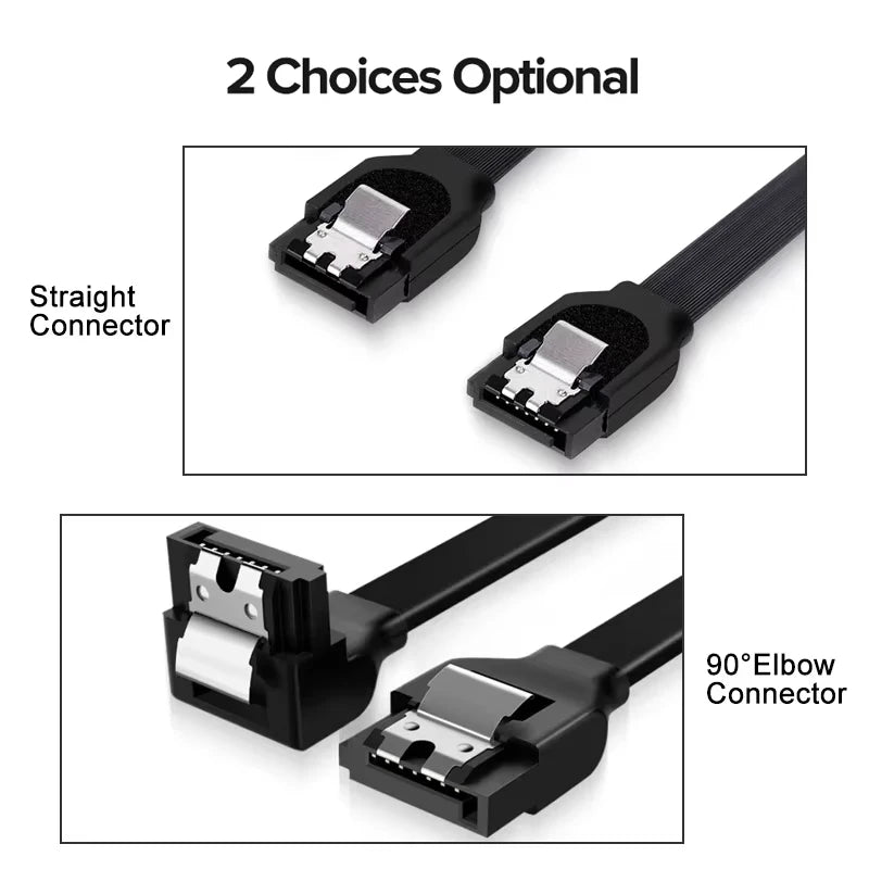 1/2PCS 50CM SATA 3.0 Data Cable High-speed Sata III Cable Adapter Connection Converter For SATA HDD SSD CD Drive Writer Desktop