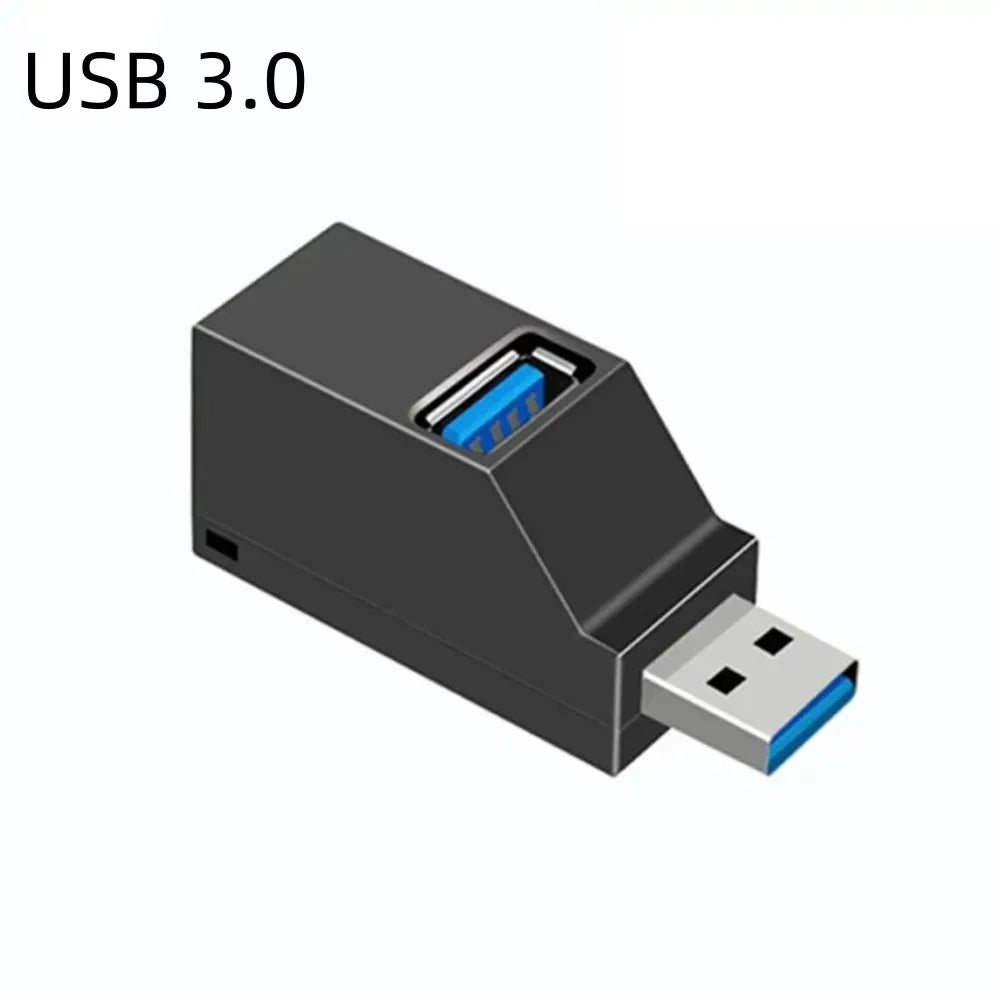 1Pcs USB 3.0 Adapter HUB Mini Splitter Box 1 to 3 Ports High Hi-Speed USB 2.0 Extender  For PC Laptop U Disk Card Reader