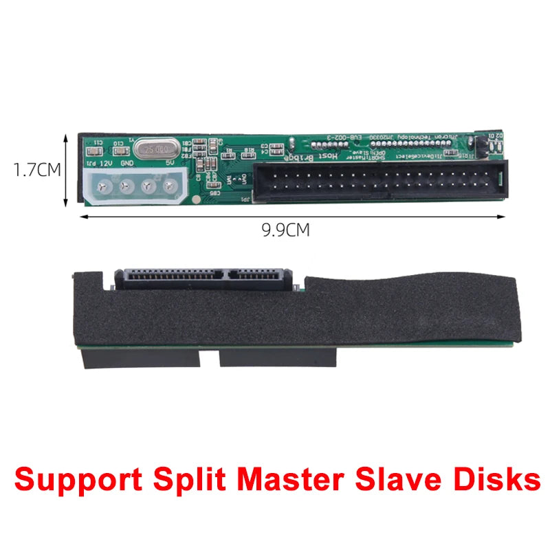 SATA to PATA Connector Riser Board 2.5" / 3.5" Serial ATA SATA HDD to PATA IDE 39/40Pin Converter 4Pin Power SATA to IDE Adapter