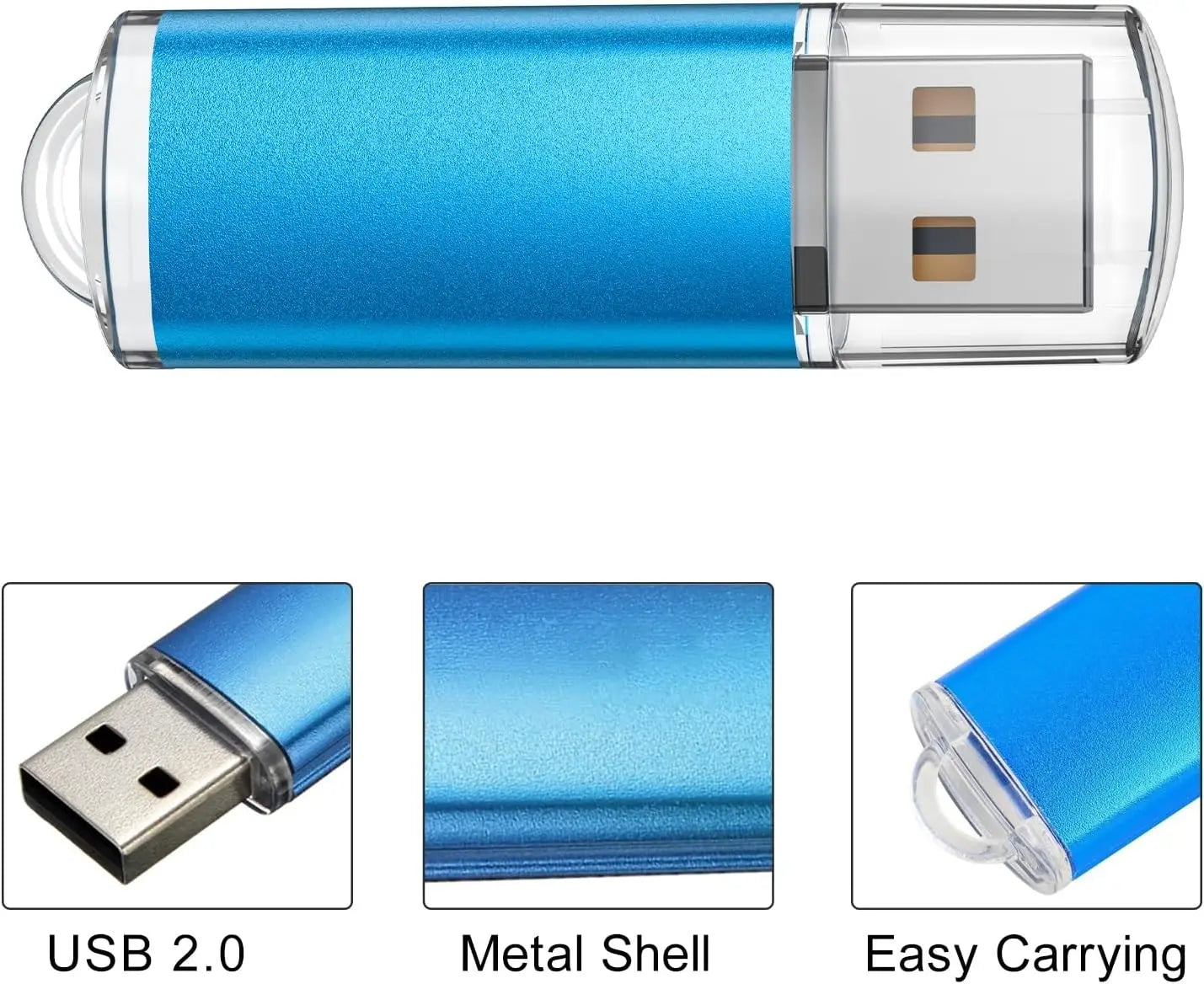 10PCS 100% Real Capacity USB Flash Drive Memory StickMini Metal Pen Drive 32GB 4GB 128MB Business Gift