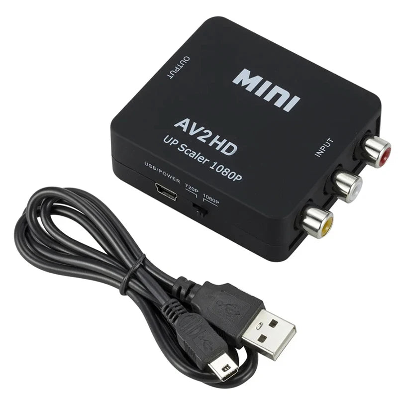 AV TO HDMI-compatible Adapter 1080P Video Composite Converter AV2HDMI-compatible RCA To HDTV CVSB L R Video Scaler Converter Box