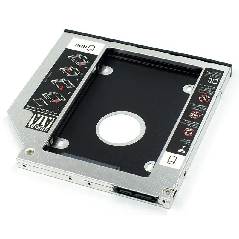 9.5 12.7mm HDD Caddy Aluminum Universa SATA 3.0 2.5" SSD CD DVD To HDD Case Optibay Enclosure CD-ROM ODD 1pcs