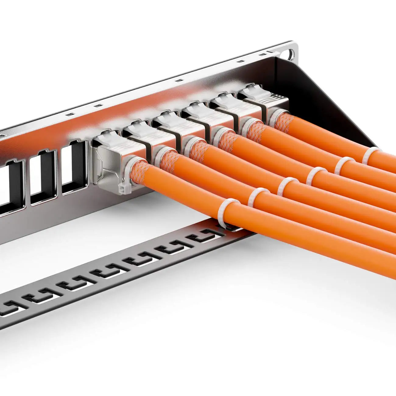 ZoeRax 24Port RJ45 Shielded Patch Panel Network Patch Panel 19 Inch, Ethernet Patch Panel with Cable Management and Support Bar