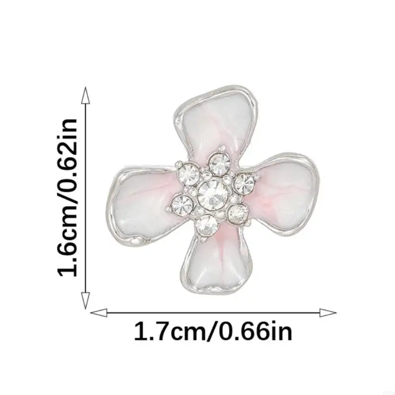 Elegant Flower Shaped Headphone Rhinestones Buckles Clip On Attachment For FreeClip 1 2 Zircons Embellishment