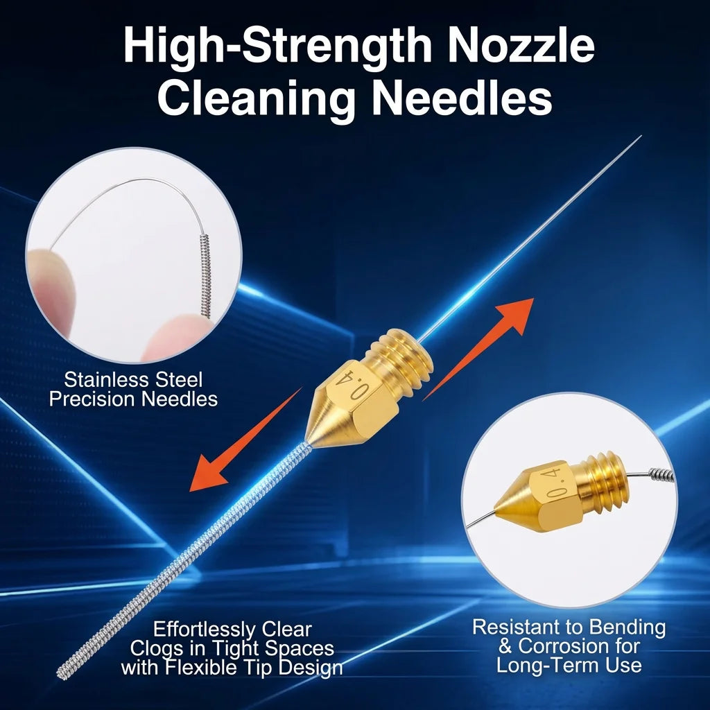 3D Printer Tools Stainless Steel Nozzle Cleaning Needles E3D V6 Nozzle MK8 Nozzle Drills Needle For 3D Printer Ender 3 V2 Parts