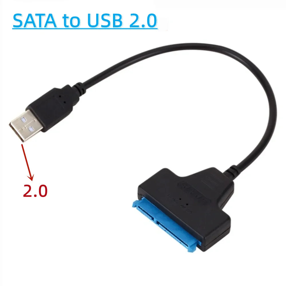 USB SATA Cable SATA To USB 3.0 / 2.0 /TYPE-C Adapter Support 2.5Inch External SSD HDD Hard Drive 22 Pin Sata Cable Adapter