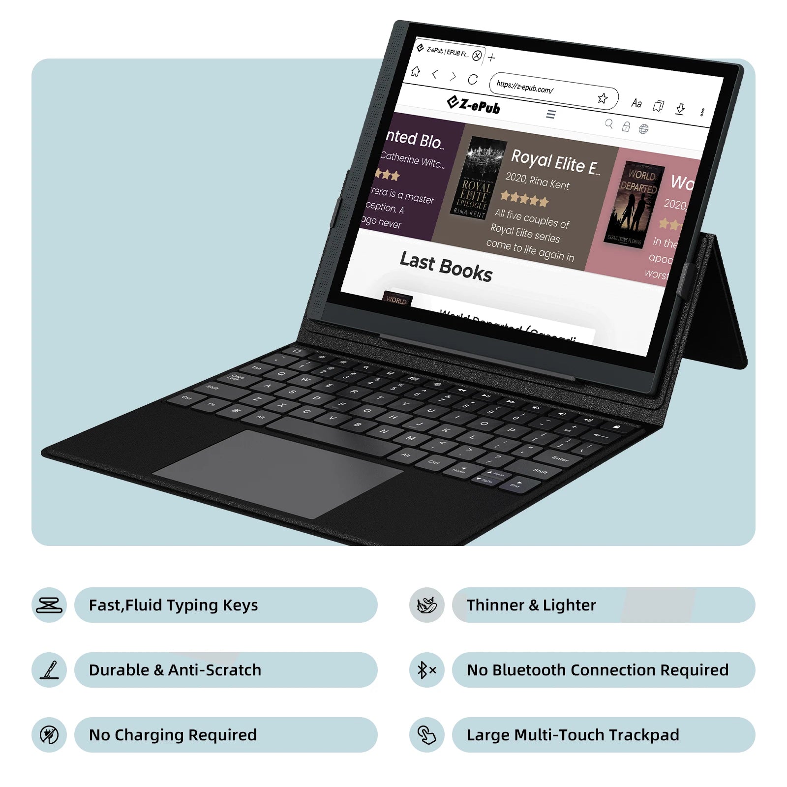 Dedicated Keyboard Cover for Bigme B1051 Series B1051C, B1051C PRO, B1051C Lite or B1051, B1051 Lite ebook reader