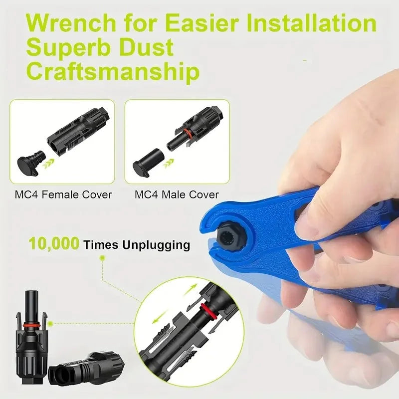 100/60/50/30/18 Pairs Solar Connectors PV Plugs 1000V 30A Solar Panel Connector Kit Available for PV/MC Cables