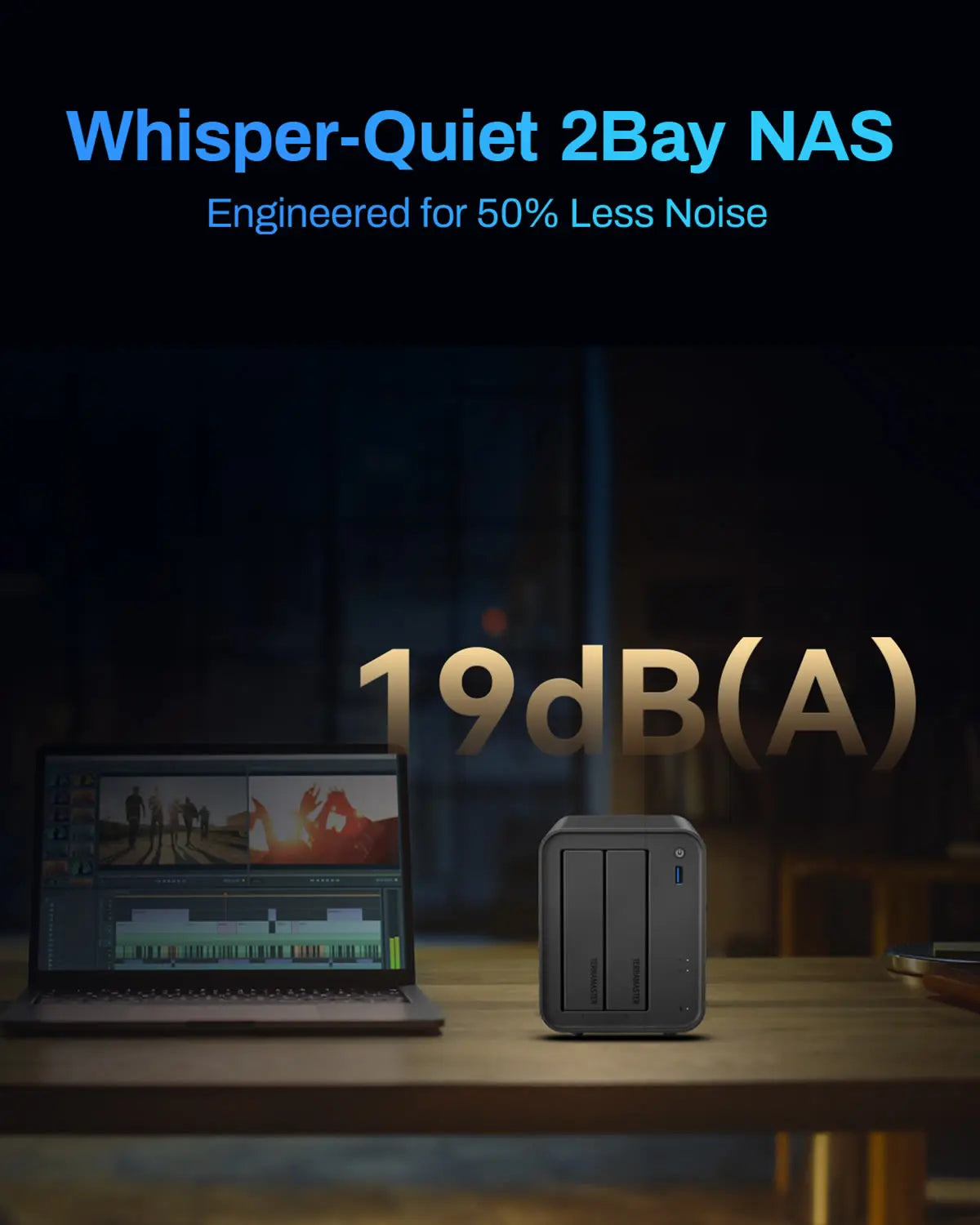 TERRAMASTER F2-425 2-Bay NAS Storage –Intel x86 Quad-Core CPU, 4GB RAM, Network Attached Storage (Diskless)