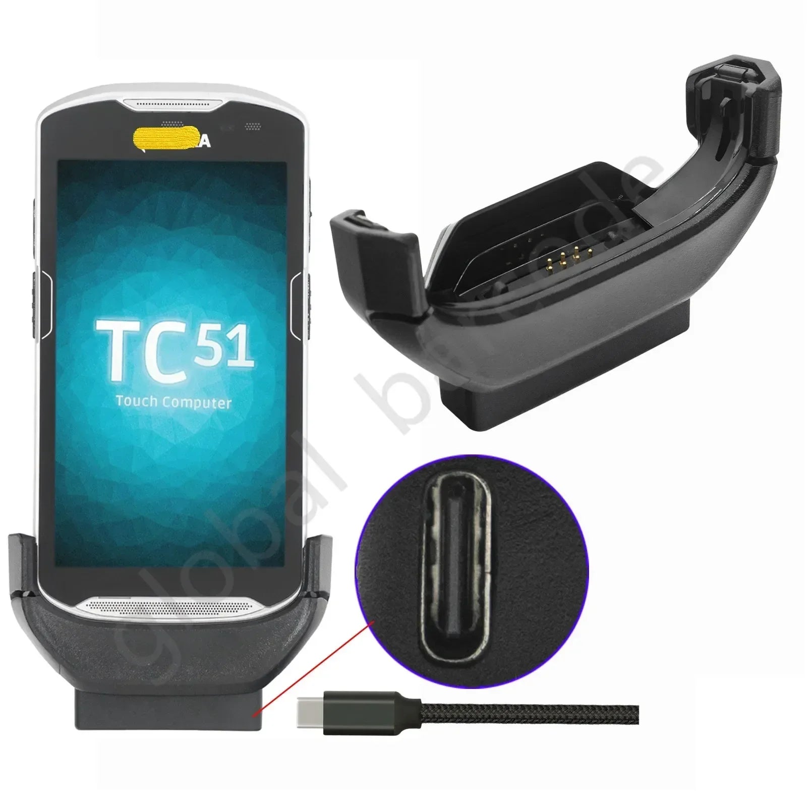 For Zebra TC51 510K TC56 TC52 TC57 TYPE-C CLIP ON CHARGER ADPTR-TC56-USBC-01 NEW