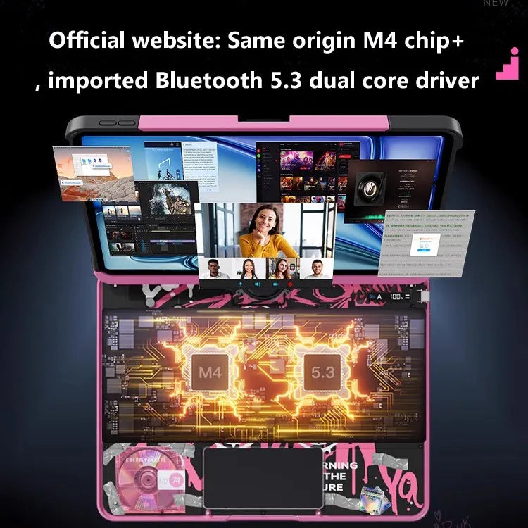 for IPad 11th Gen A16 2025 Air 11inch M3 M2 10th Gen A2696 A2757 Air 7 6 5 4 10.2 9th 8th 7th Pro 11 Hard Touchpad Keyboard Case