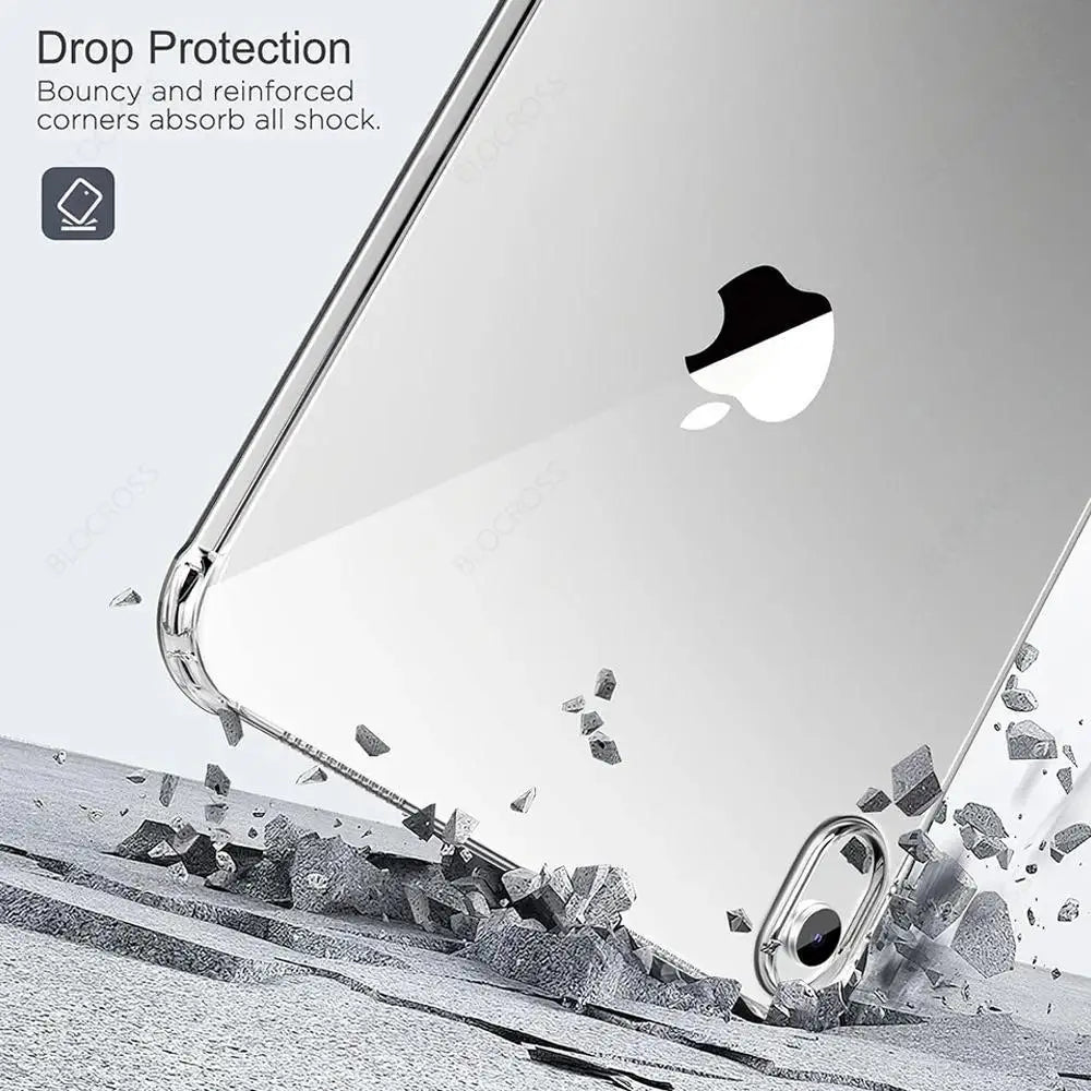 Transparent TPU For iPad Pro 11 12.9 13 Air 10.9 11 13 10th A16 10.2 10.5 9.7 mini 6 7 5 4 Silicone Soft Airbag Cover Anti-drop