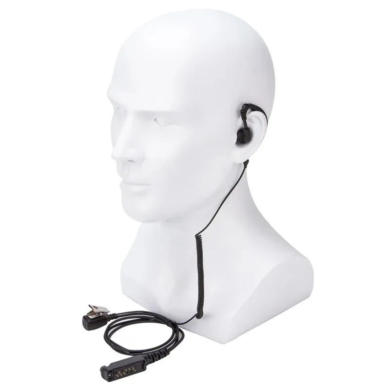Radio Earpiece Headset for SEPURA STP8000 STP8030 STP9000 Walkie Talkie Two Way Radio Earphone Mic Black