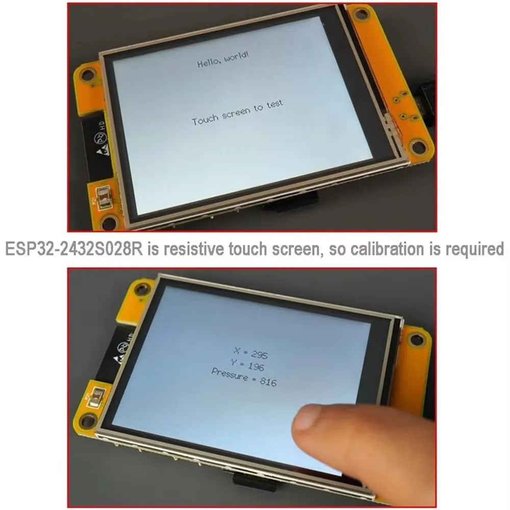2.8" ESP32-2432S028R ESP32 Display ILI9341 Resistive Touchscreen TFT LCD Module ESP-WROOM-32 Development Board Acrylic Case