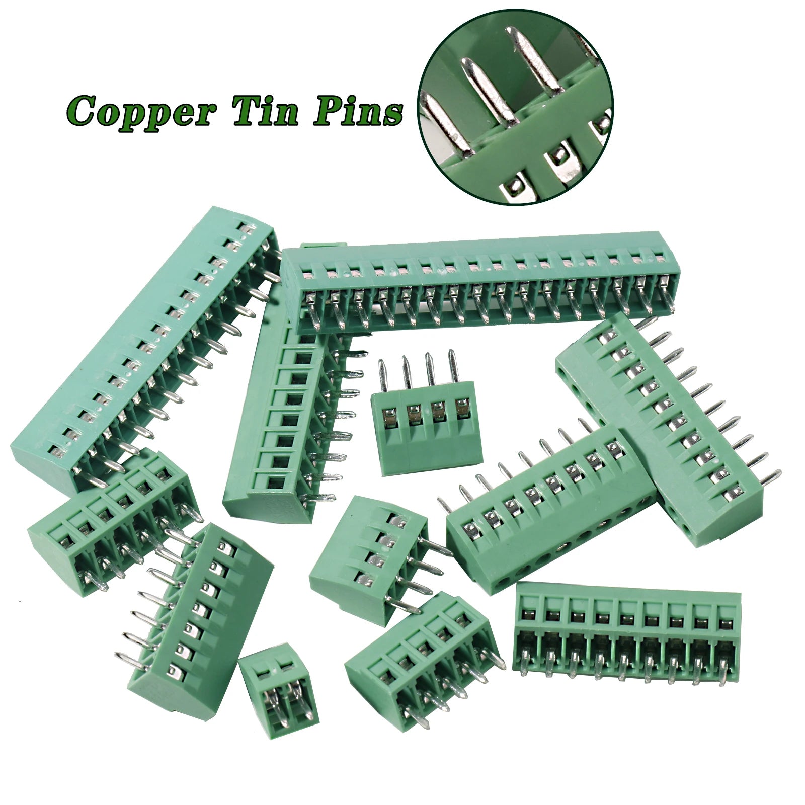 KF128 2.54mm PCB Screw Terminal Block Connector Kit For Wires 2P 3P 4P 5P 6P 7P 8P 9P 10P 12P 14P 16P
