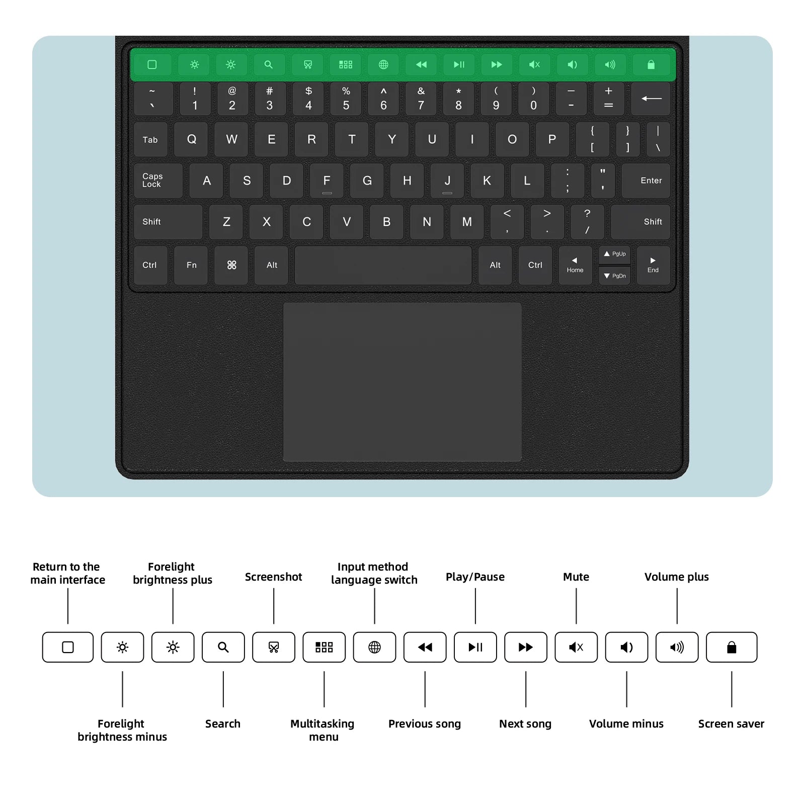 Dedicated Keyboard Cover for Bigme B1051 Series B1051C, B1051C PRO, B1051C Lite or B1051, B1051 Lite ebook reader
