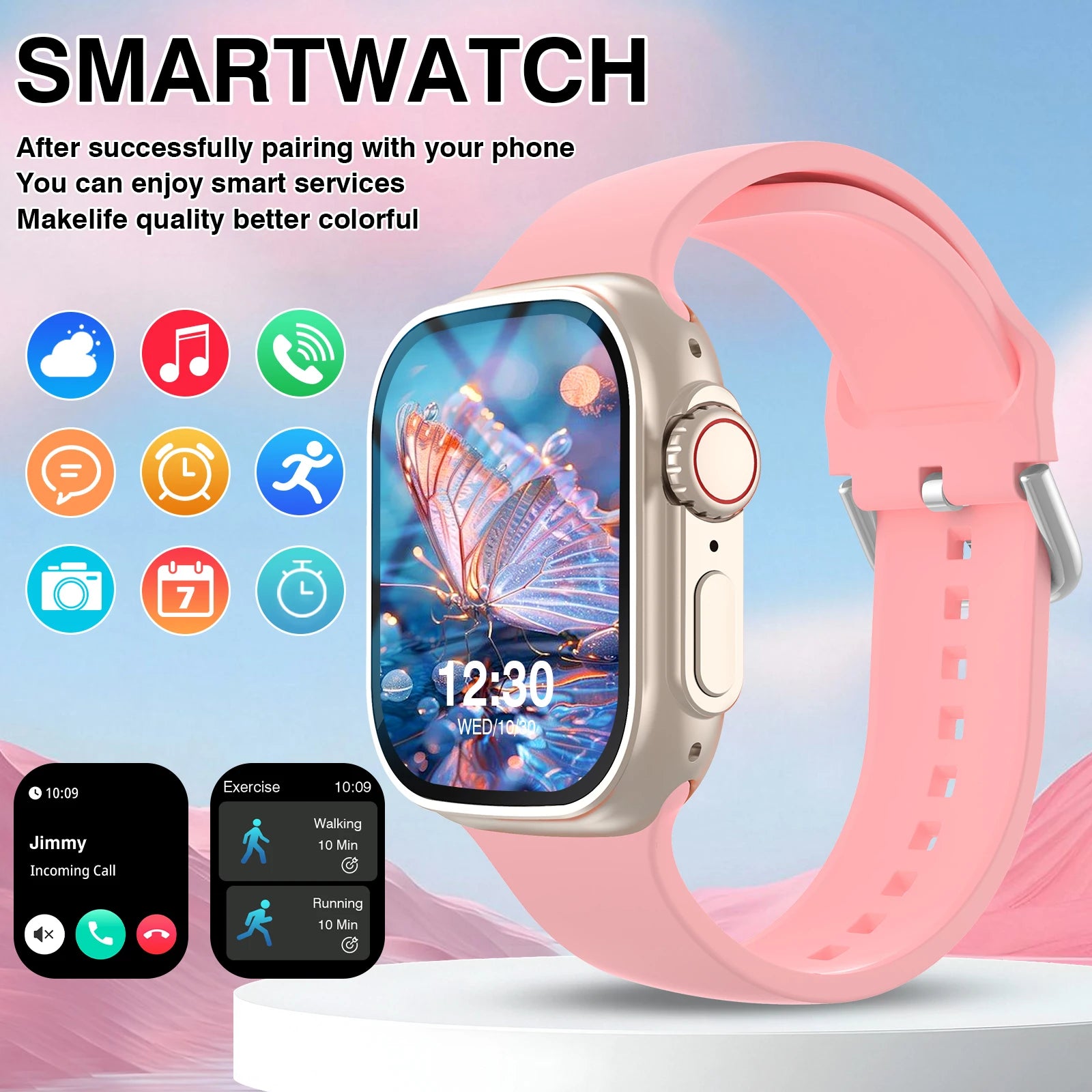 New Watch Smart Watch 49mm 2026 New Men Women  Bluetooth Call BT Music Games Wireless Charging Smartwatch