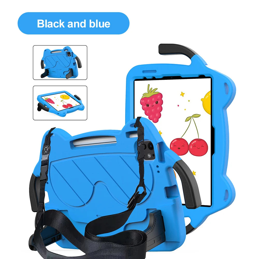 EVA Kids Safe Case For iPad Pro 11 M5 M4 Air 11 M3 M2 Air 5 4 3 For iPad 11 10 11in Cute Little Hands Handle Stand Tablet Cover