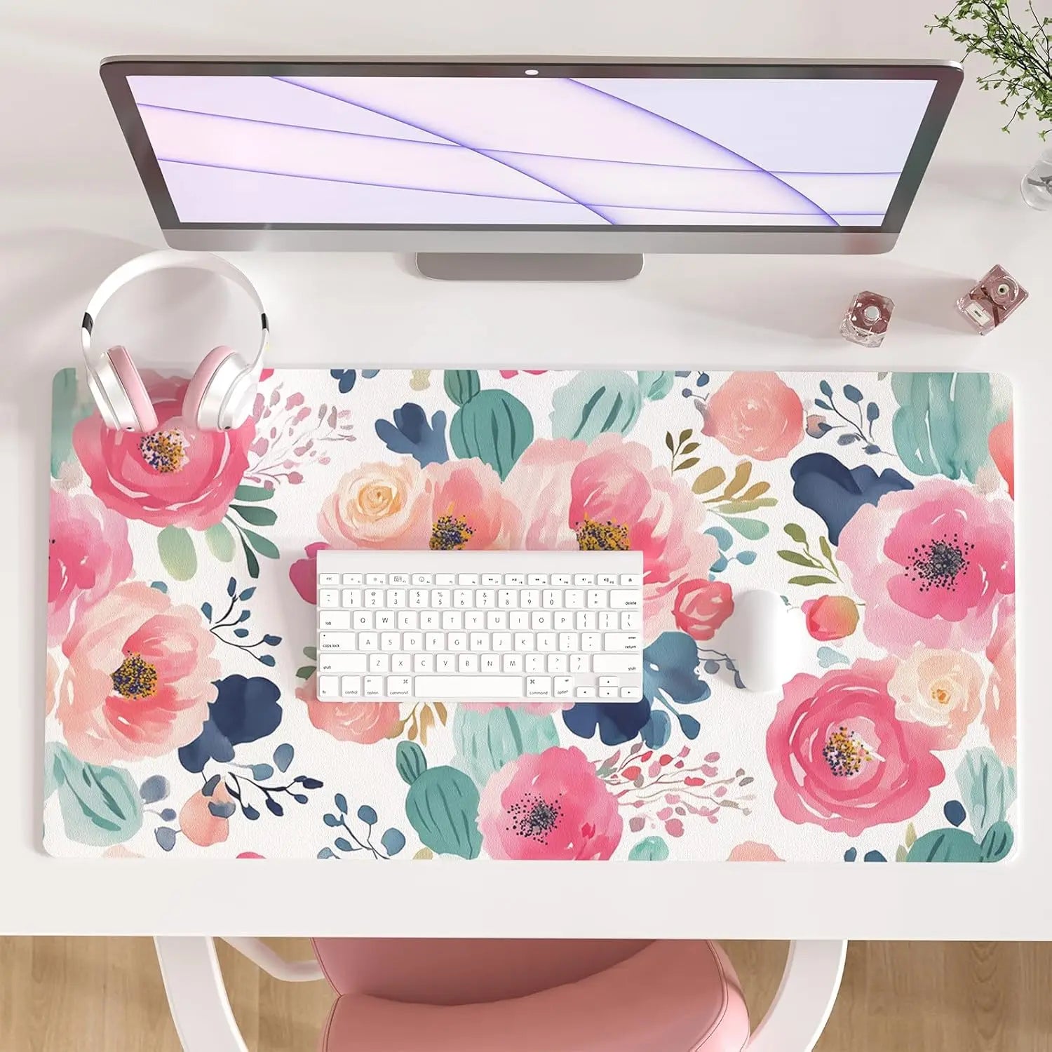 Mouse Pad Large Office Desk Mat ,Waterproof PU Leather Desktop Keyboard Desk Pad Gaming Mousepad Desk Writing Pad for home