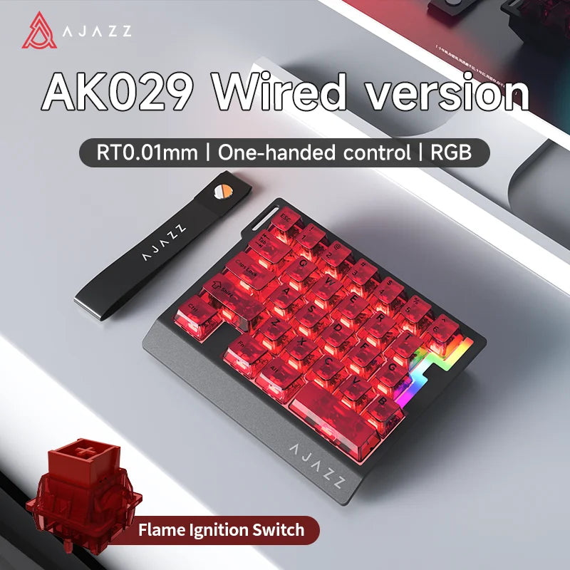 AJAZZ AK029 Wired Gaming Magnetic Switch Magnetic Rice Switch HIFI Edition, RGB Backlight, DIY Support