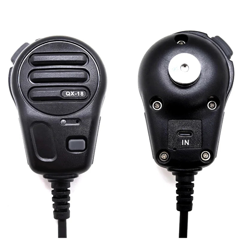 3.5mm Jack Plug  PTT Walkie Talkie Microphone wtih Handheld and Shoulder Speaker  for Zello APP