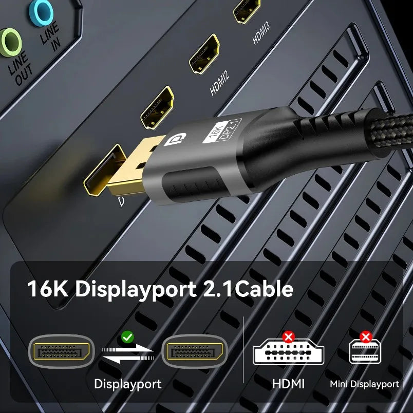 8K@60Hz 48Gbps 8K HDMI-Compatible 2.1 Cable ARC HDCP Ultra High Speed HDR For RTX Video Cable PC Laptop Projector 4K@120Hz HD TV