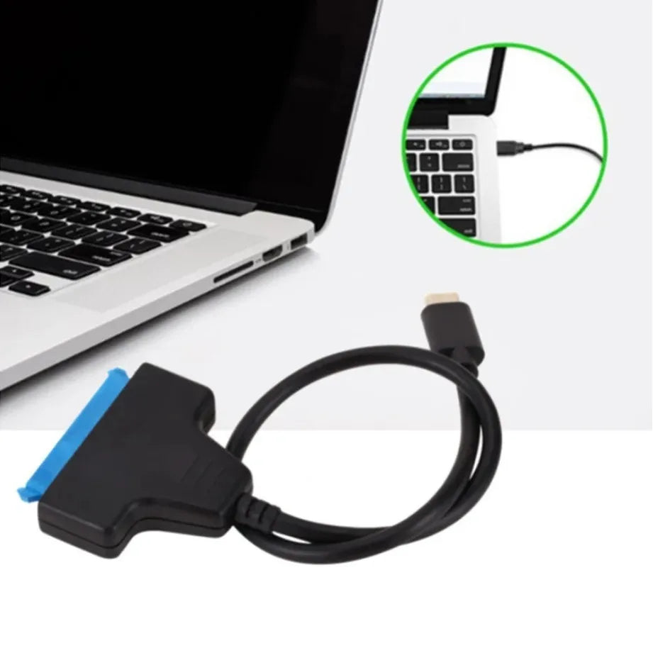 USB SATA Cable SATA To USB 3.0 / 2.0 /TYPE-C Adapter Support 2.5Inch External SSD HDD Hard Drive 22 Pin Sata Cable Adapter