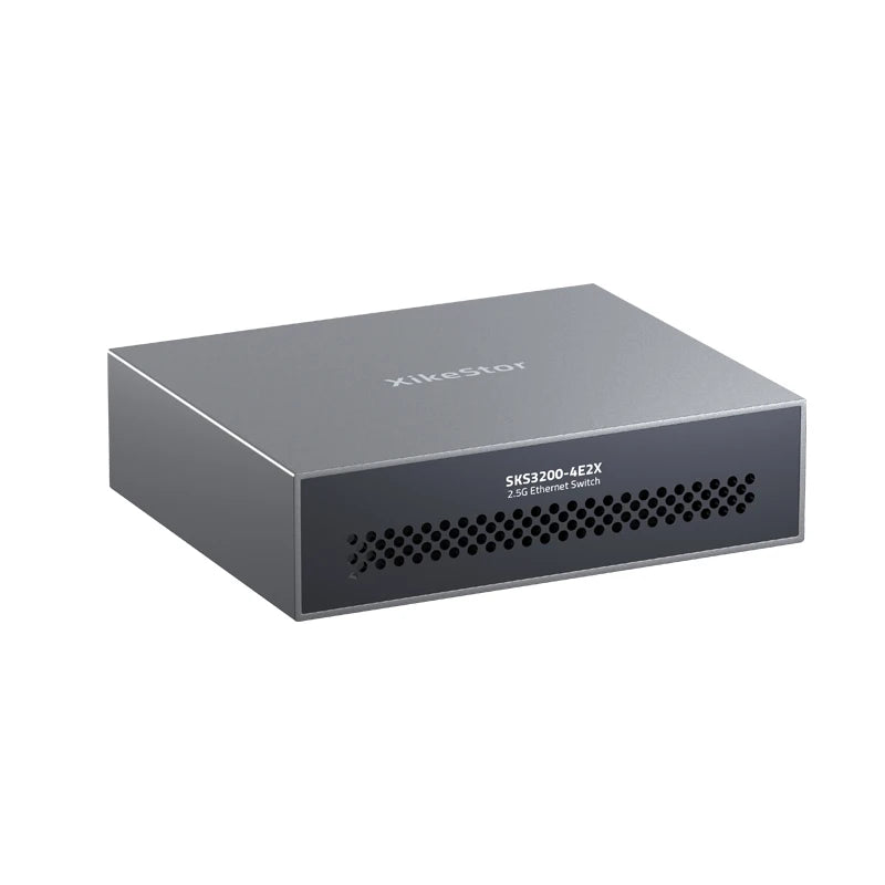 XikeStor 2.5G Simple L2 Managed Switch 4-Port 2.5G RJ45 2-Port 10G SFP+ Ethernet Switch VLAN & Port Aggregation One-click Rest