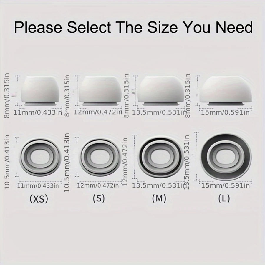 4 Pairs Liquid Silicone Ear Tips for Airpods Pro 1 2 Noise Reduction Pad Earplugs Ear Caps Comes with Cleaning Pen
