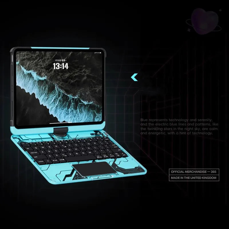 for IPad 11th Gen A16 2025 Air 11inch M3 M2 10th Gen A2696 A2757 Air 7 6 5 4 10.2 9th 8th 7th Pro 11 Hard Touchpad Keyboard Case