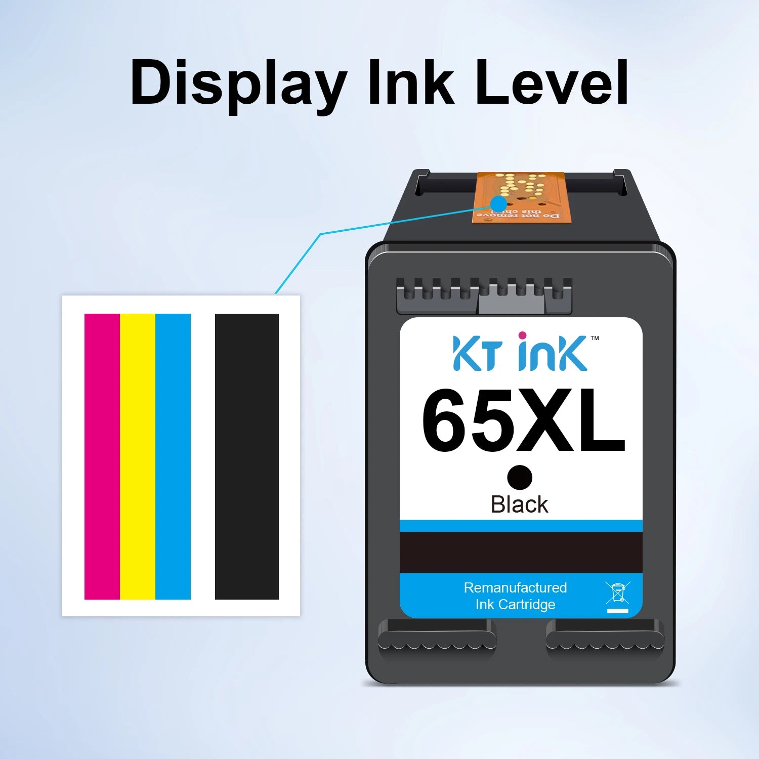 65XL Ink Cartridge Compatible for 65 XL hp Printer Ink Black Tri-Color for Deskjet 2621 3720 Envy 5020 AMP 100 120 125 130