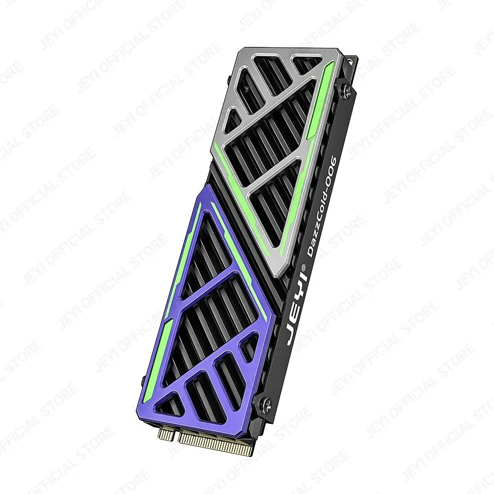 JEYI Dazzcold M.2 SSD Heatsink 2280 NVME NGFF Radiator Magnesium Aluminum Alloy PC Efficient Cooler with Thermal Silicone Pad