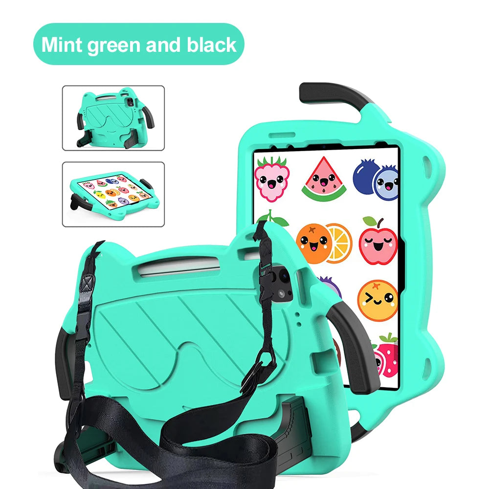 EVA Kids Safe Case For iPad Pro 11 M5 M4 Air 11 M3 M2 Air 5 4 3 For iPad 11 10 11in Cute Little Hands Handle Stand Tablet Cover