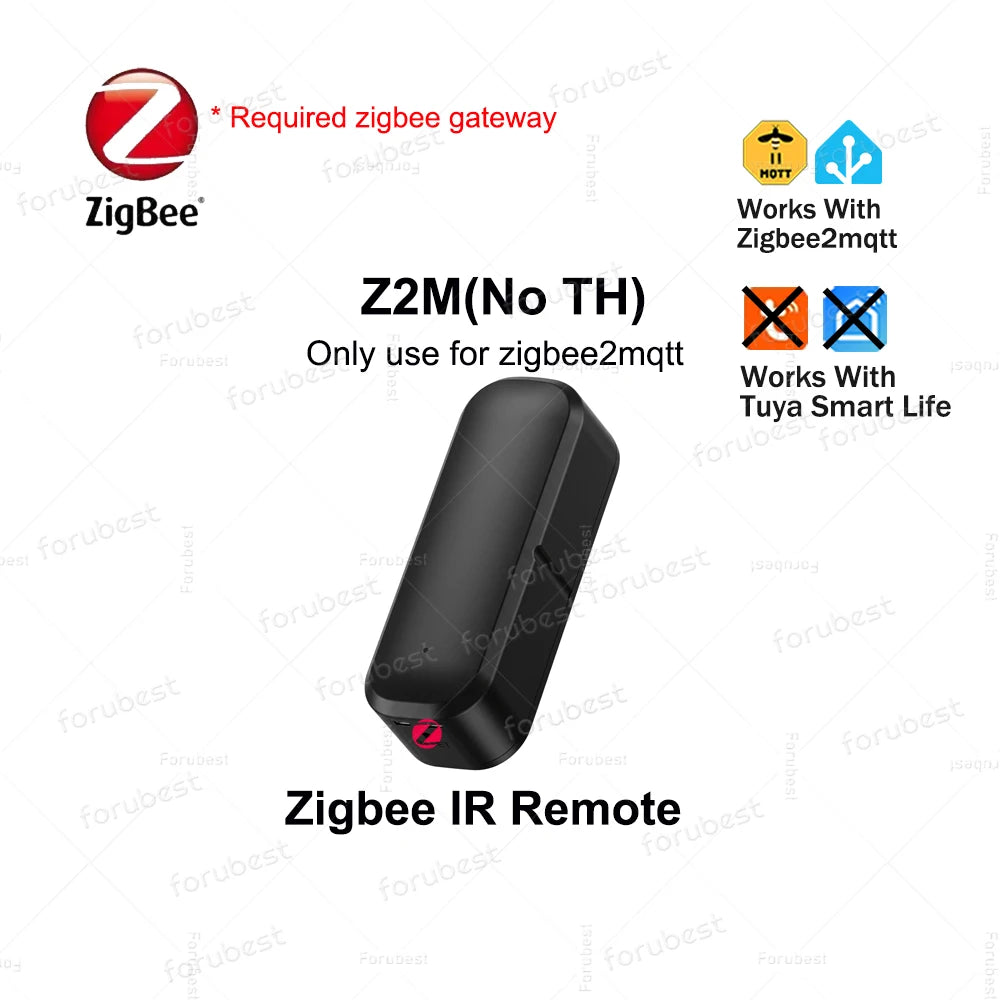 Smart Zigbee IR Remote with Temp&Humidity Sensor Wireless Universal Infrared Blaster For Zigbee2MQTT TUYA Smart Life Automation